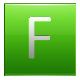 Letter F lg Icon, Letter F lg,Multipurpose Alphabet,System