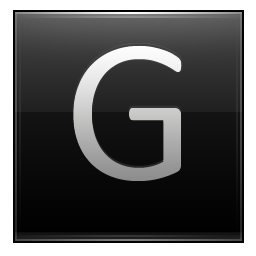Letter G black Icon, Letter G black,Multipurpose Alphabet,System