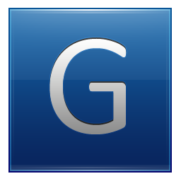 Letter G blue Icon, Letter G blue,Multipurpose Alphabet,System