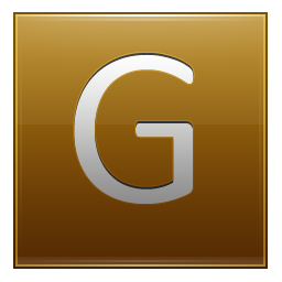 Letter G gold Icon, Letter G gold,Multipurpose Alphabet,System