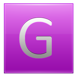 Letter G pink Icon, Letter G pink,Multipurpose Alphabet,System