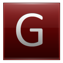 Letter G red Icon, Letter G red,Multipurpose Alphabet,System