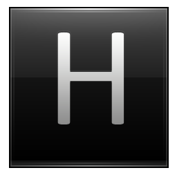 Letter H black Icon, Letter H black,Multipurpose Alphabet,System