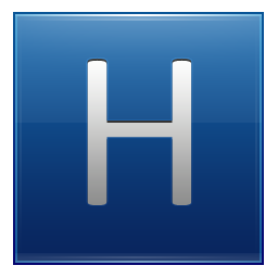 Letter H blue Icon, Letter H blue,Multipurpose Alphabet,System
