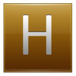 Letter H gold Icon, Letter H gold,Multipurpose Alphabet,System
