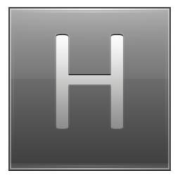Letter H grey Icon, Letter H grey,Multipurpose Alphabet,System