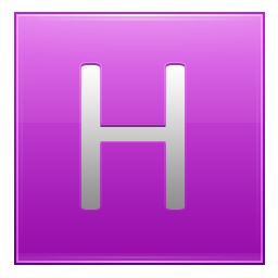 Letter H pink Icon, Letter H pink,Multipurpose Alphabet,System