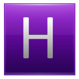 Letter H violet Icon, Letter H violet,Multipurpose Alphabet,System