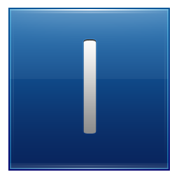 Letter I blue Icon, Letter I blue,Multipurpose Alphabet,System