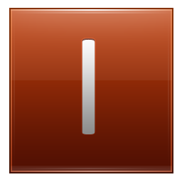 Letter I orange Icon, Letter I orange,Multipurpose Alphabet,System