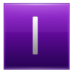 Letter I violet Icon, Letter I violet,Multipurpose Alphabet,System