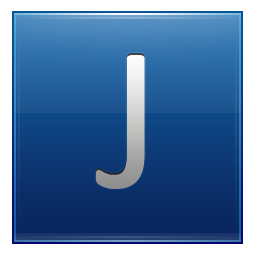 Letter J blue Icon, Letter J blue,Multipurpose Alphabet,System