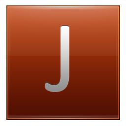 Letter J orange Icon, Letter J orange,Multipurpose Alphabet,System