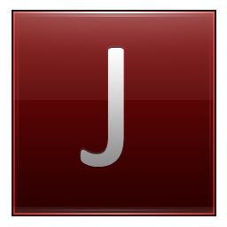 Letter J red Icon, Letter J red,Multipurpose Alphabet,System
