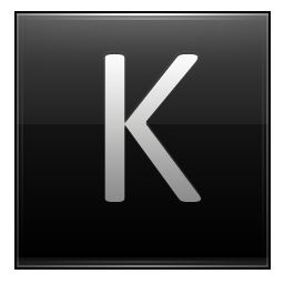 Letter K black Icon, Letter K black,Multipurpose Alphabet,System