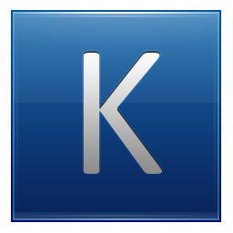 Letter K blue Icon, Letter K blue,Multipurpose Alphabet,System