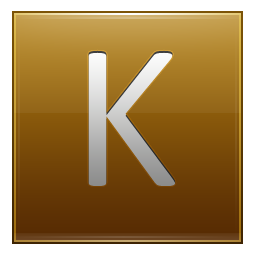 Letter K gold Icon, Letter K gold,Multipurpose Alphabet,System
