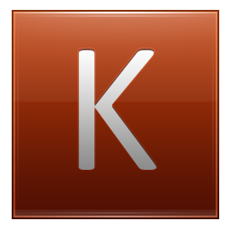 Letter K orange Icon, Letter K orange,Multipurpose Alphabet,System
