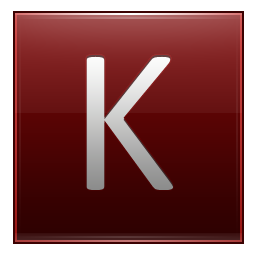 Letter K red Icon, Letter K red,Multipurpose Alphabet,System