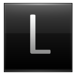 Letter L black Icon, Letter L black,Multipurpose Alphabet,System