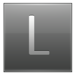 Letter L grey Icon, Letter L grey,Multipurpose Alphabet,System