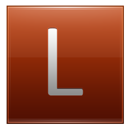 Letter L orange Icon, Letter L orange,Multipurpose Alphabet,System
