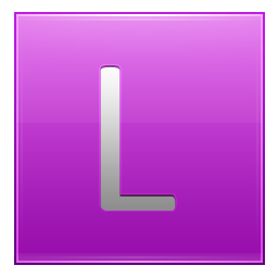 Letter L pink Icon, Letter L pink,Multipurpose Alphabet,System