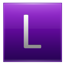 Letter L violet Icon, Letter L violet,Multipurpose Alphabet,System