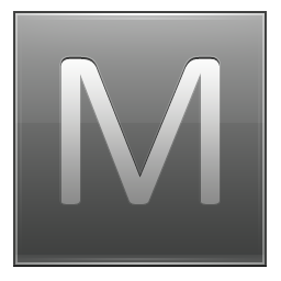 Letter M grey Icon, Letter M grey,Multipurpose Alphabet,System