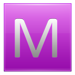 Letter M pink Icon, Letter M pink,Multipurpose Alphabet,System