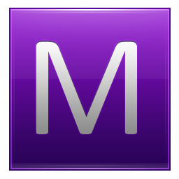Letter M violet Icon, Letter M violet,Multipurpose Alphabet,System