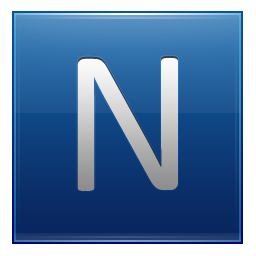 Letter N blue Icon, Letter N blue,Multipurpose Alphabet,System