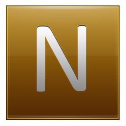 Letter N gold Icon, Letter N gold,Multipurpose Alphabet,System