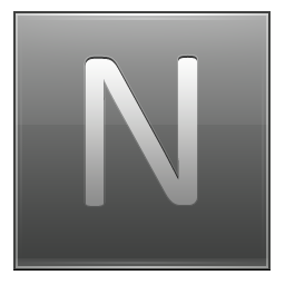 Letter N grey Icon, Letter N grey,Multipurpose Alphabet,System
