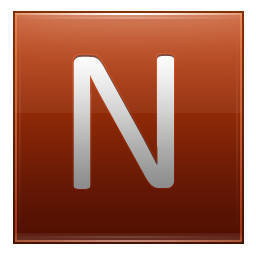 Letter N orange Icon, Letter N orange,Multipurpose Alphabet,System