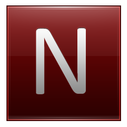 Letter N red Icon, Letter N red,Multipurpose Alphabet,System