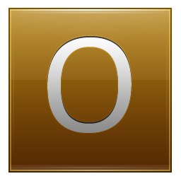 Letter O gold Icon, Letter O gold,Multipurpose Alphabet,System