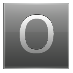 Letter O grey Icon, Letter O grey,Multipurpose Alphabet,System