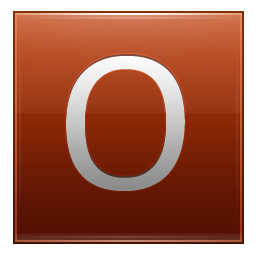 Letter O orange Icon, Letter O orange,Multipurpose Alphabet,System