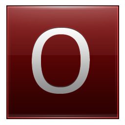 Letter O red Icon, Letter O red,Multipurpose Alphabet,System
