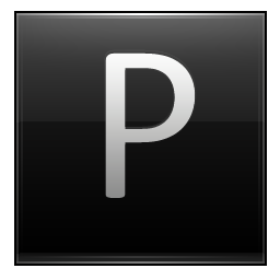 Letter P black Icon, Letter P black,Multipurpose Alphabet,System