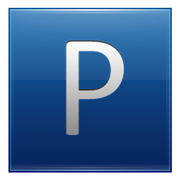 Letter P blue Icon, Letter P blue,Multipurpose Alphabet,System
