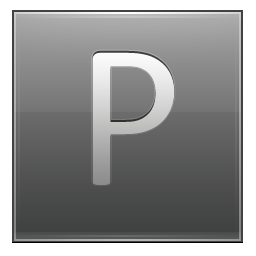 Letter P grey Icon, Letter P grey,Multipurpose Alphabet,System
