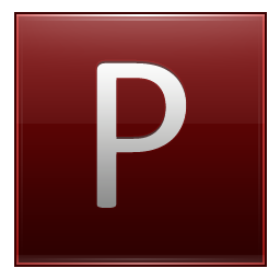 Letter P red Icon, Letter P red,Multipurpose Alphabet,System