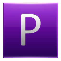 Letter P violet Icon, Letter P violet,Multipurpose Alphabet,System