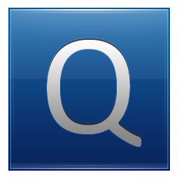 Letter Q blue Icon, Letter Q blue,Multipurpose Alphabet,System