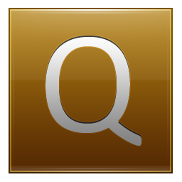 Letter Q gold Icon, Letter Q gold,Multipurpose Alphabet,System