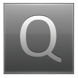 Letter Q grey Icon, Letter Q grey,Multipurpose Alphabet,System