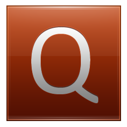 Letter Q orange Icon, Letter Q orange,Multipurpose Alphabet,System