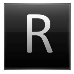 Letter R black Icon, Letter R black,Multipurpose Alphabet,System